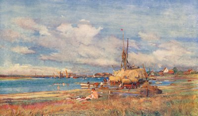 West Mersea, Mersea Island, Essex (värilitro). tekijältä Charles William Wyllie
