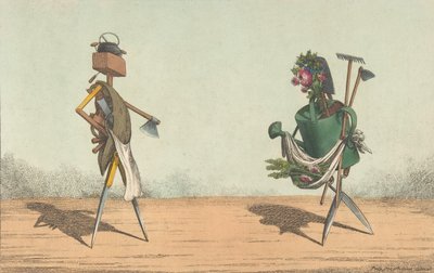 Toteuttaa Animated, Pl. 1, omistettu Ison-Britannian puusepäille ja puutarhureille, 1811. tekijältä Charles Williams