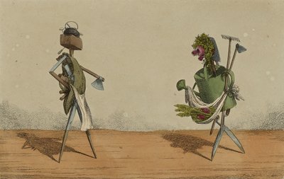 Animoitu työväline, levy 2, omistettu Ison-Britannian puusepäille ja puutarhureille, n. 1811 (käsinvärinen etsaus) tekijältä Charles Williams