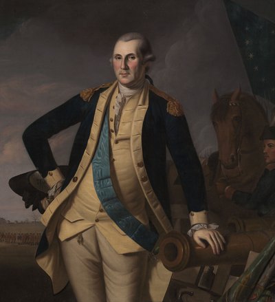 George Washington Princetonin taistelussa, n. 1779 (öljy kankaalle) tekijältä Charles Willson (and workshop) Peale
