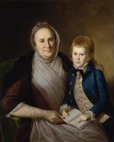 Rouva James Smith ja lapsenlapsi tekijältä Charles Willson Peale