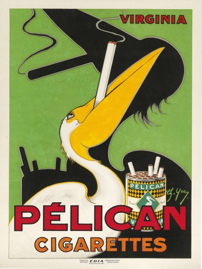 Pelikaani-savukkeet, c. 1930. tekijältä Charles Yray