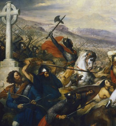 Charles Martel Toursin taistelussa (yksityiskohta) tekijältä Charles de Steuben
