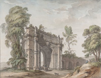 Suunnitelma riemukaari puutarhaan Chateau d