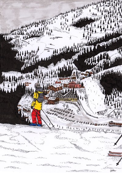 Hochfügen, 2020 (hieno laineri paperilla) tekijältä Charlotte Orr