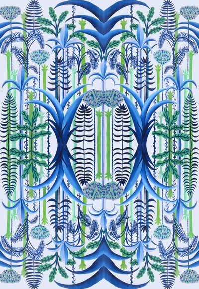 Tapetti, 2016 (akryyli paperille) tekijältä Charlotte Orr