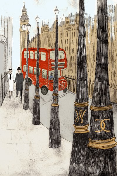 Westminster Love, 2014 (kuivapisteetsaus ja digitaalinen) tekijältä Charlotte Orr