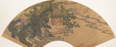 Maisema, 1600-luvun puoliväli. tekijältä Chen Hongshou