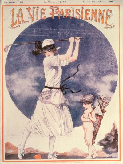 La Vie Parisienne -lehden kansi, Nainen golfaa tekijältä Cheri Herouard