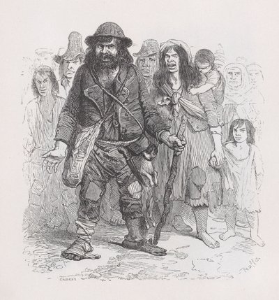 Mustalaiset Bérangerin täydellisistä teoksista, 1836. tekijältä Cherrier