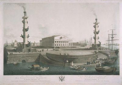 Näkymä Vasiljevskin saaren sylkeen, 1810-luku tekijältä Chessky