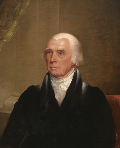 James Madison (1751-1836), noin 1829-30 (öljy kankaalle). tekijältä Chester Harding