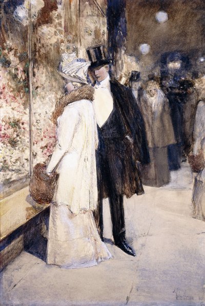 Uudenvuoden nokturni, New York tekijältä Childe Frederick Hassam