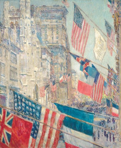 Allies Day, toukokuu 1917 (öljy kankaalle) tekijältä Childe Frederick Hassam