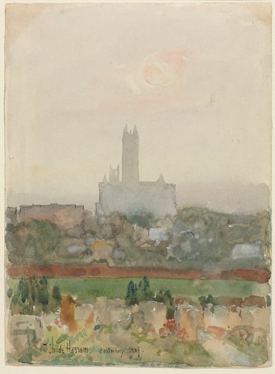 Canterburyn katedraali tekijältä Childe Frederick Hassam