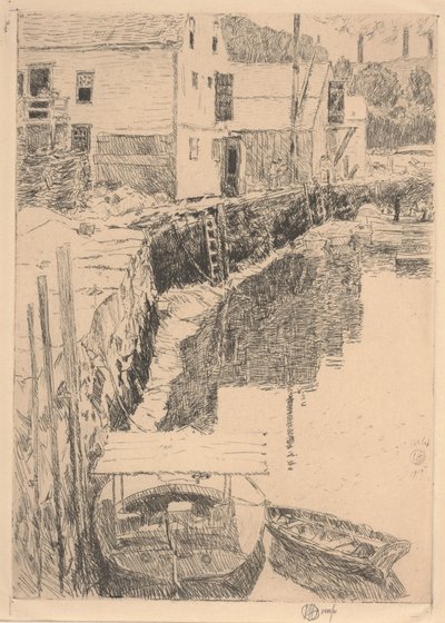 Cos Cob Dock tekijältä Childe Frederick Hassam