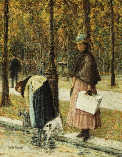 Ilta, Champs-Elysees (lähellä Louvrea) tekijältä Childe Frederick Hassam