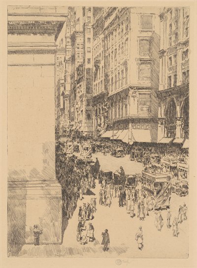 Fifth Avenue, keskipäivä tekijältä Childe Frederick Hassam