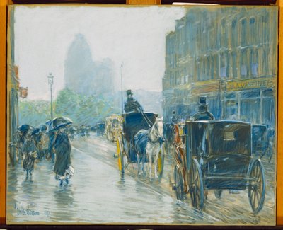 Hevosvetoiset ohjaamot, New York tekijältä Childe Frederick Hassam