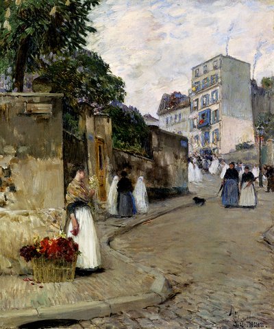 Montmartre, Pariisi tekijältä Childe Frederick Hassam