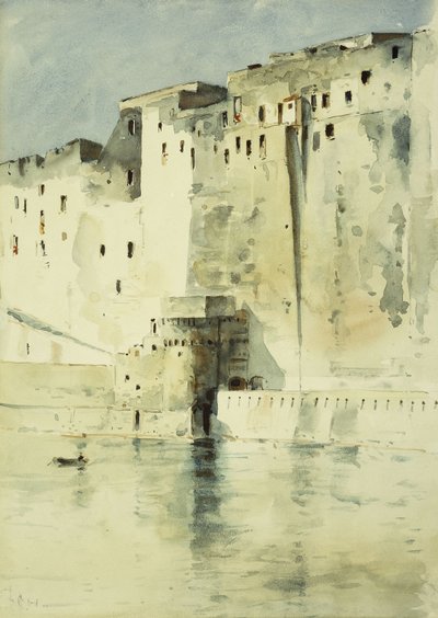 Vanha linnoitus Napoli tekijältä Childe Frederick Hassam