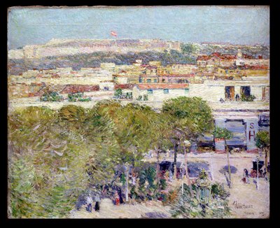 Place Centrale ja Fort Cabanas, Havana tekijältä Childe Frederick Hassam