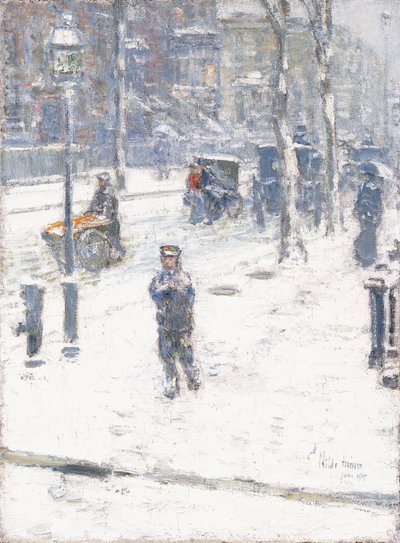 Snow Storm, Fifth Avenue, New York tekijältä Childe Frederick Hassam