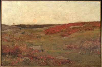 Auringonnousu, syksy, n. 1885 (öljy kankaalle) tekijältä Childe Frederick Hassam