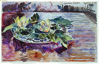 Tulppaanit kulhossa tekijältä Childe Frederick Hassam