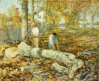 Puunhakkaajat (The Old Elm) tekijältä Childe Frederick Hassam