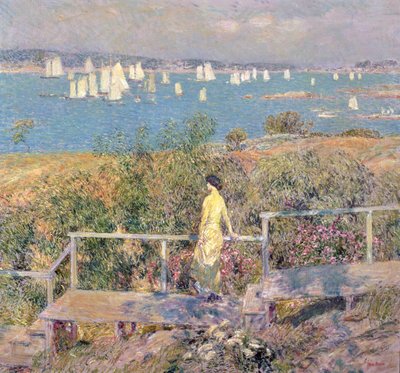Yachts, Gloucester tekijältä Childe Frederick Hassam