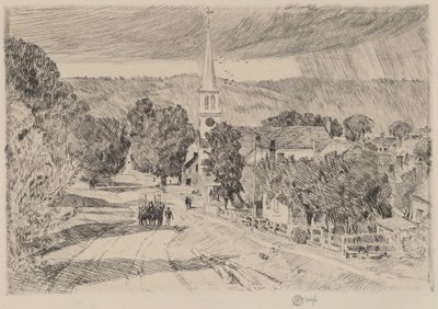 Vermontin kylä tekijältä Childe Hassam