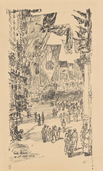 Avenue of the Allies tekijältä Childe Hassam