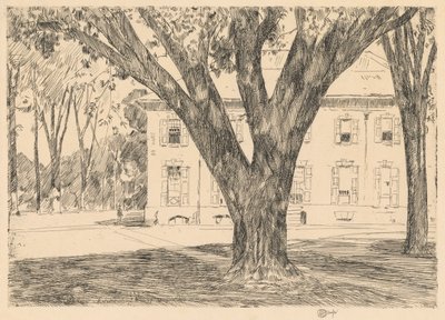 Kampus ja kirjasto, Andover tekijältä Childe Hassam