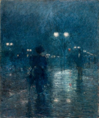 Fifth Avenue Nocturne, n. 1895. tekijältä Childe Hassam