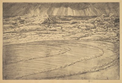 Heavy Surf, High Tide, Easthampton tekijältä Childe Hassam