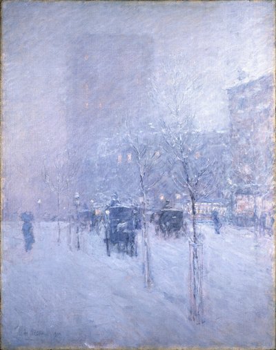 Myöhäinen iltapäivä, New York, talvi tekijältä Childe Hassam