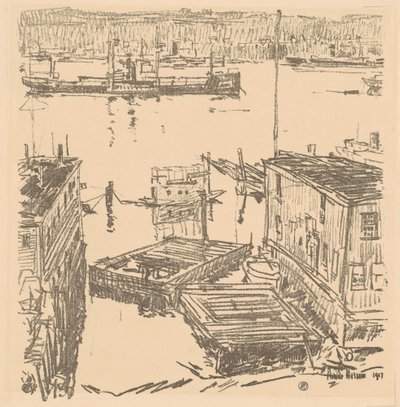 North River tekijältä Childe Hassam
