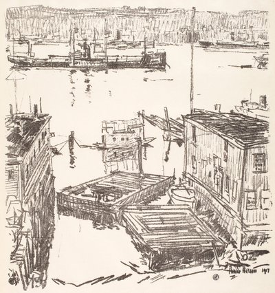 North River tekijältä Childe Hassam