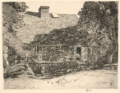 Old Mulford House, Easthampton, 1926 tekijältä Childe Hassam