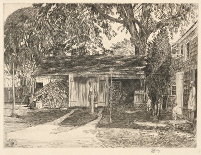 Old Woodshed, Easthampton, 1929 tekijältä Childe Hassam