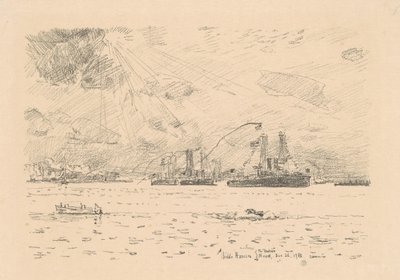 Laivaston paluu tekijältä Childe Hassam