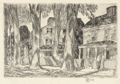 Sunlight Village Street, 1925 tekijältä Childe Hassam