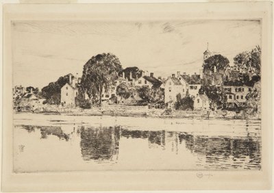 Savupiiput, Portsmouth, 1915 tekijältä Childe Hassam