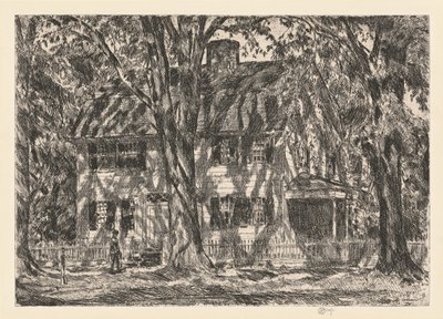 Lion Gardiner House, Easthampton tekijältä Childe Hassam