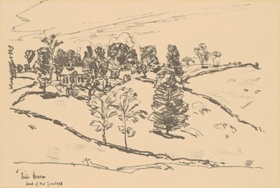 Pieni koulutalo, Nodin maa tekijältä Childe Hassam