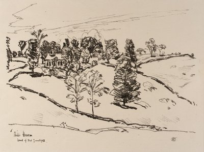 Pieni koulutalo, Nodin maa tekijältä Childe Hassam