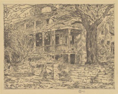 Vanha talo, Cos Cob tekijältä Childe Hassam