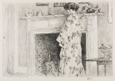 Valkoinen kimono tekijältä Childe Hassam