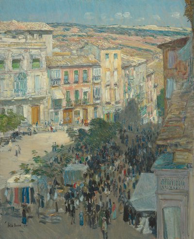 Näkymä eteläranskalaiseen kaupunkiin tekijältä Childe Hassam